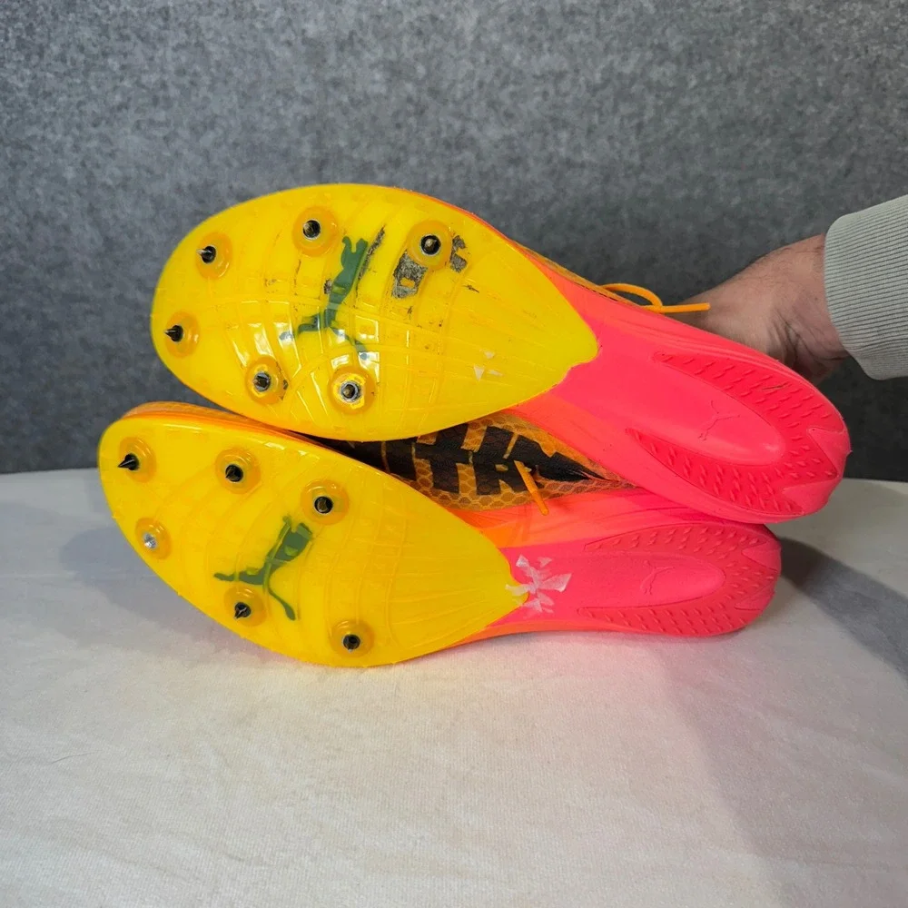 Puma Evospeed Distance Nitro Elite Men Running Spikes‎ Orange Black US 12.5